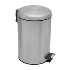 Lixeira Redonda Com Pedal 12 Litros (escovada)