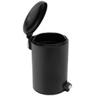 Lixeira Redonda Com Pedal 12 Litros (preta Fosca)