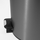 Lixeira Redonda Com Pedal 5 Litros (grafite Fosca)