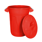 Lixeira Redonda Vermelha Com Tampa 40 Litros Jsn