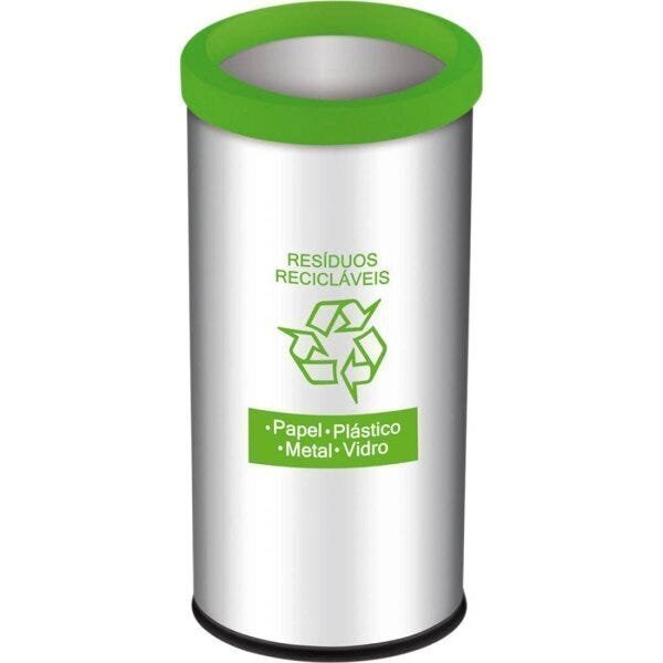 Lixeira Resíduos Reciclável Com Aro 40,5l Brinox