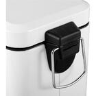 Lixeira Retangular 3 Litros Inox Branca 6356003002 Vonder