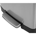 Lixeira Retangular 50 Litros Inox Tampa Pedal Vonder