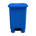Lixeira Retangular 50l C/ Pedal Azul Larplasticos