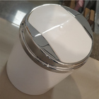 Lixeira Retangular 5 Litros Com Tampa Cromada Cesto Ø20cm Bra