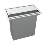 Lixeira Retangular De Embutir Bancada Inox 4,1 L