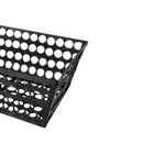 Lixeira Retangular Pequena Chapa Aço Calçada Rua 60x40x20cm