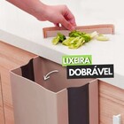 Lixeira Retratil Cesto Dobravel Silicone Multiuso Pendurar Po