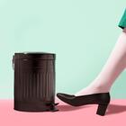 Lixeira Retrô Preta 5 L Mor