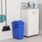 Lixeira Seletiva 40L Plástico Basculante Azul Sim Sanremo