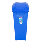 Lixeira Seletiva 40L Plástico Basculante Azul Sim Sanremo