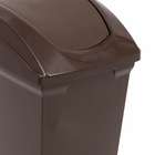 Lixeira Seletiva 40L Plástico Basculante Marrom Sim Sanremo