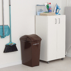 Lixeira Seletiva 40L Plástico Basculante Marrom Sim Sanremo