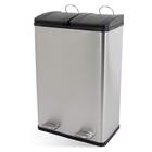 Lixeira Seletiva Dupla Inox Office Healer Full 2 Divisórias D