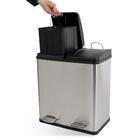 Lixeira Seletiva Dupla Inox Office Healer Full 2 Divisórias D