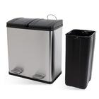 Lixeira Seletiva Dupla Inox Office Healer Full 2 Divisórias D