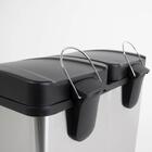 Lixeira Seletiva Dupla Inox Office Healer Full 2 Divisórias D