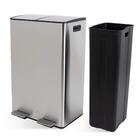 Lixeira Seletiva Dupla Inox Office Healer Premium 2 Divisória