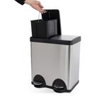 Lixeira Seletiva Dupla Inox Office Healer Simple 2 Divisórias