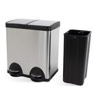 Lixeira Seletiva Dupla Inox Office Healer Simple 2 Divisórias