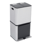 Lixeira Seletiva Smart com 3 Compartilhamentos 50L Inox Delinia