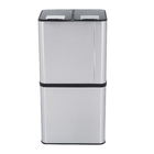 Lixeira Seletiva Smart com 3 Compartilhamentos 50L Inox Delinia
