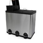 Lixeira Seletiva Tripla Inox Office Healer Senior 3 Divisória