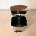 Lixeira Shine Inox 2 Compartimentos Com Amortecedor 24 Litros