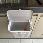 Lixeira Suspensa Para Cozinha E Banheiro Com Tampa Deslizante