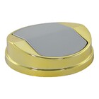 Lixeira Tampa Basculante Dourada 5 Litros Cozinha Banheiro -