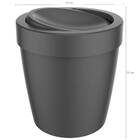 Lixeira Tampa Basculante Vitra 5l Cesto Lixo Banheiro Ou Preto