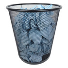 Lixeira Telada Redonda Escritorio Aço Lixo Preta 19 Unid