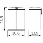 Lixeira Tramontina 3 Litros Tipo D Em Aço Inox Scotch Brite