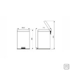 Lixeira Tramontina Brasil Com Pedal 12l Redonda Inox + Saco D