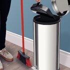 Lixeira Tramontina Brasil Com Pedal 30l Redonda Inox + Saco D