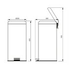 Lixeira Tramontina Brasil Plus Com Pedal 30l Redonda Inox Ace