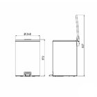 Lixeira Tramontina Loop Com Pedal 12l Redonda Inox Polido + S