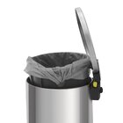 Lixeira Tramontina Loop Com Pedal 12l Redonda Inox Polido + S