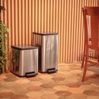 Lixeira Tramontina Octos Com Pedal 10l Quadrada Scotch Brite