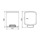 Lixeira Tramontina Octos Com Pedal 10l Quadrada Scotch Brite