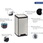 Lixeira Tramontina Octos Com Pedal 15l Scotch Brite