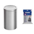 Lixeira Tramontina Swing Basculante 20l Redonda Inox Acetinad