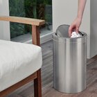 Lixeira Tramontina Swing Basculante 20l Redonda Inox Acetinad