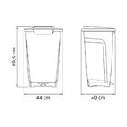 Lixeira Tramontina T-force Coleta Seletiva Vidro Em Polipropi