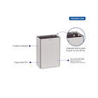 Lixeira Tramontina Wall 30 Litros Em Aço Inox Para Fixação Na