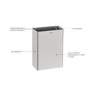 Lixeira Tramontina Wall 30 Litros Em Aço Inox Para Fixação Na