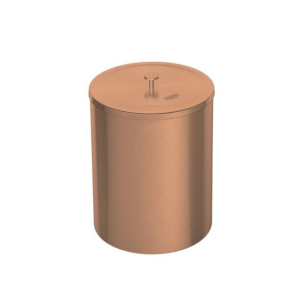 Lixeira Util Em Aco Inox Polido Com Revestimento Rose Gold 5