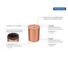 Lixeira Util Em Aco Inox Polido Com Revestimento Rose Gold 5