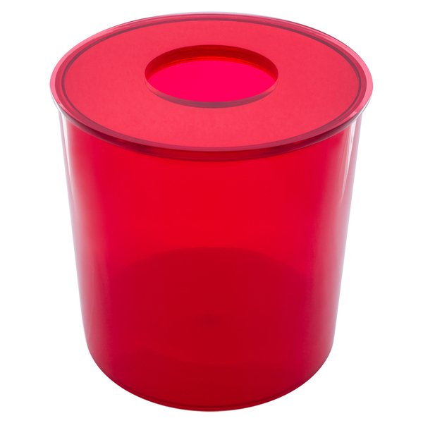 Lixeira Vermelha com Furo 20 x 20cm