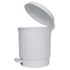 Lixeira Vime Branco Quarto Bebê Unissex